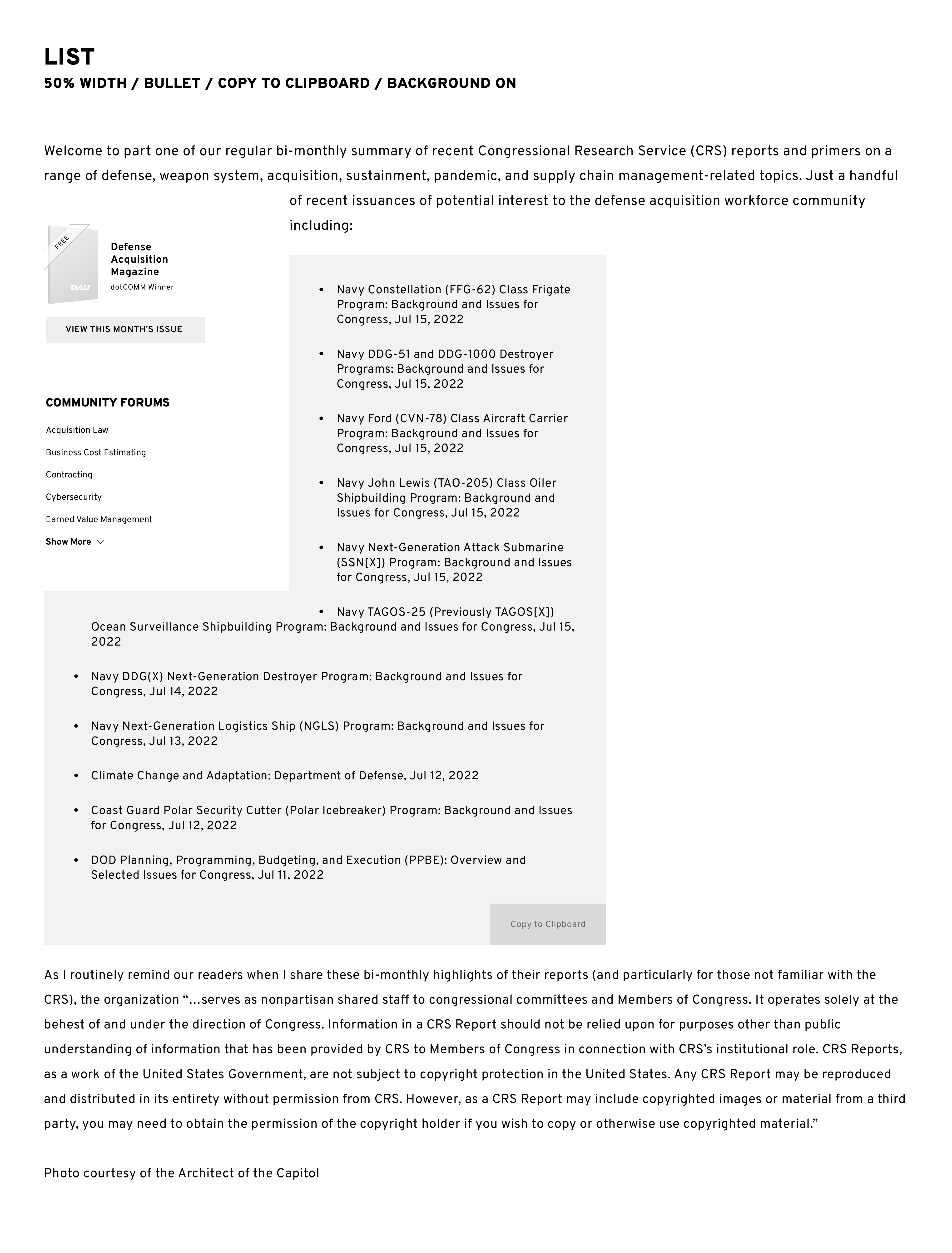 News Landing Page