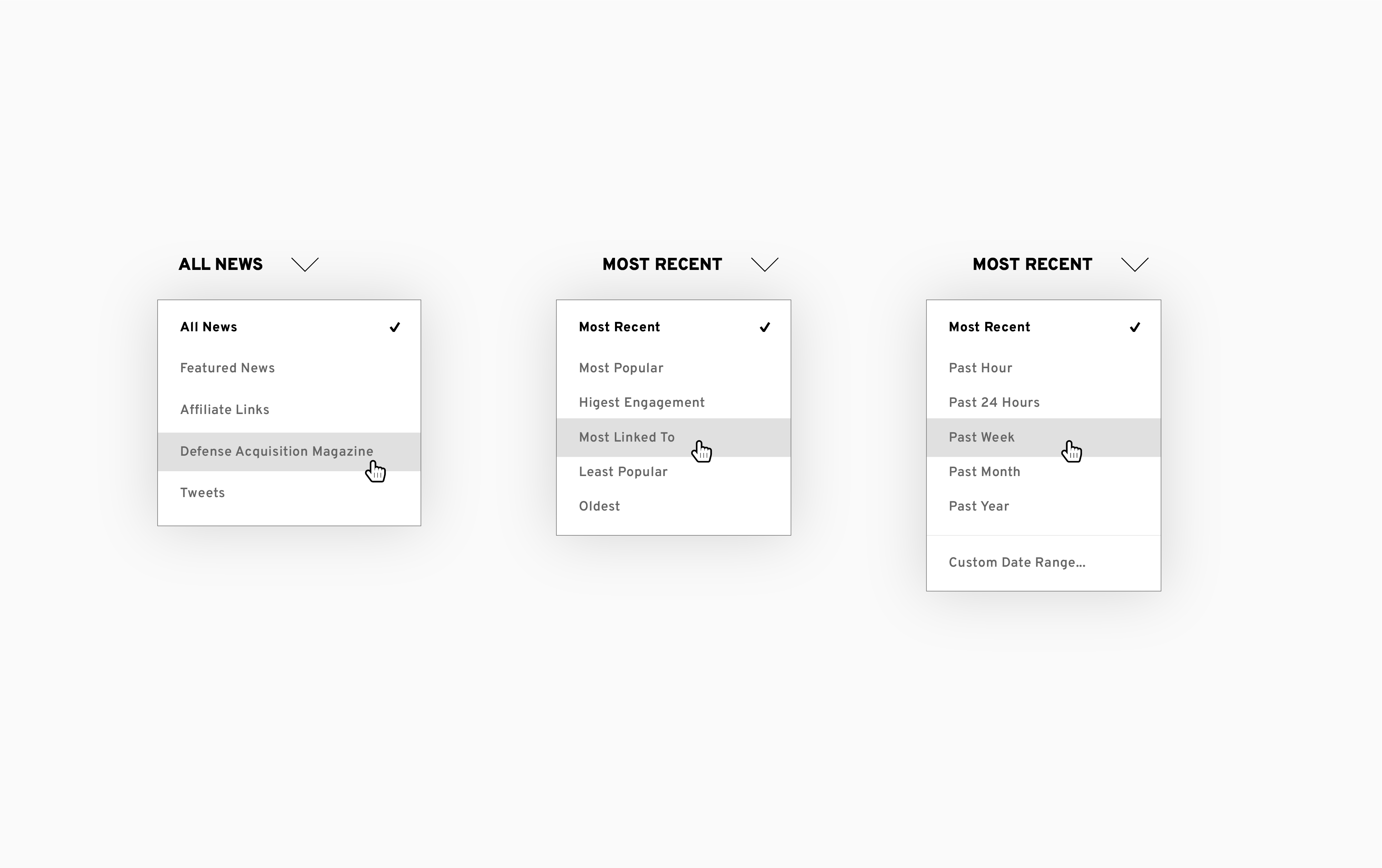 Stage Dropdowns